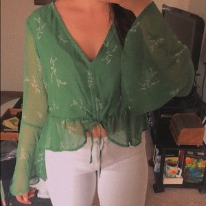 Green blouse